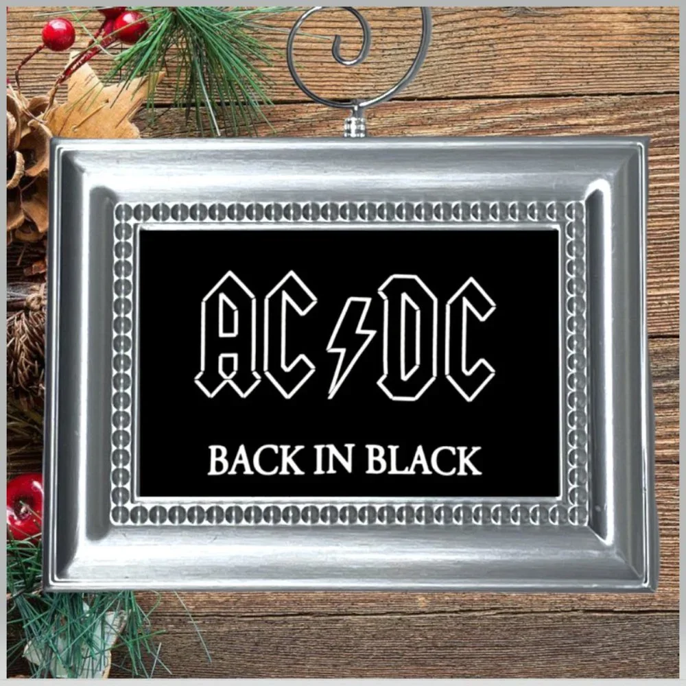 AC/DC Rock Band Back In Black Christmas‎ Tree Ornament